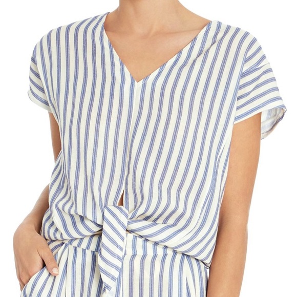 NWT Three Dots Tie Front Top - Picture 4 of 6